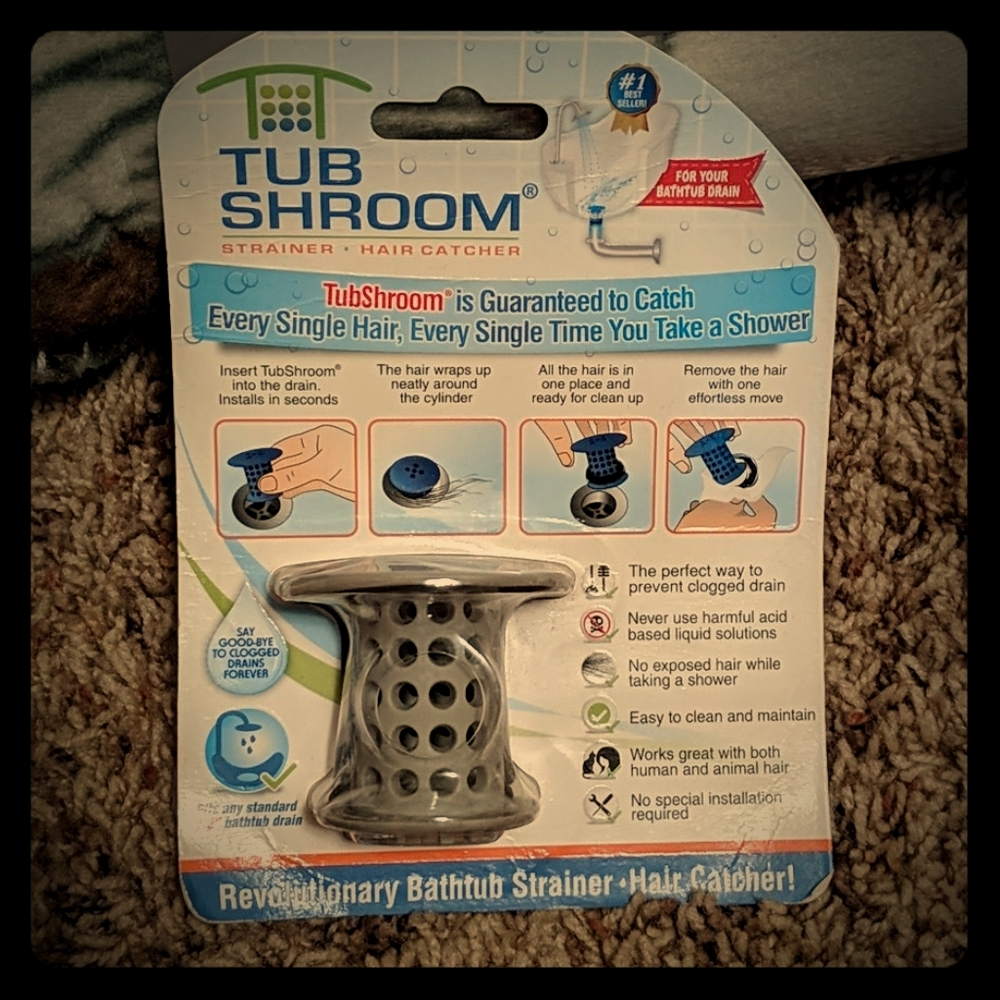 Tub shroom strainer hair catcher